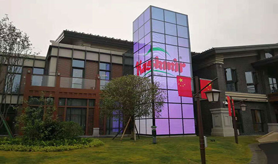 Hanzhong sightseeing elevator Side-Transparent Led Screen