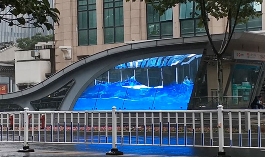 Led transparent screen project of Wuxi Metro Station